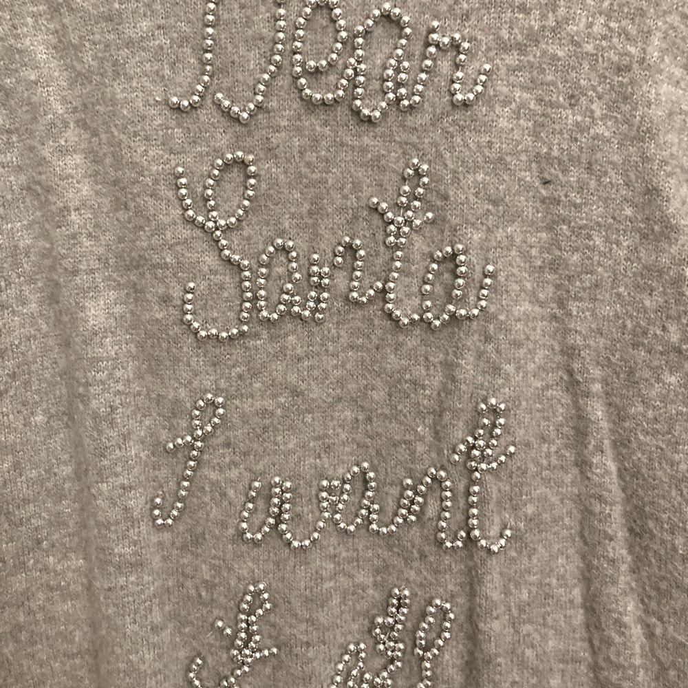 “Dear Santa” sweater size small. Fits medium.